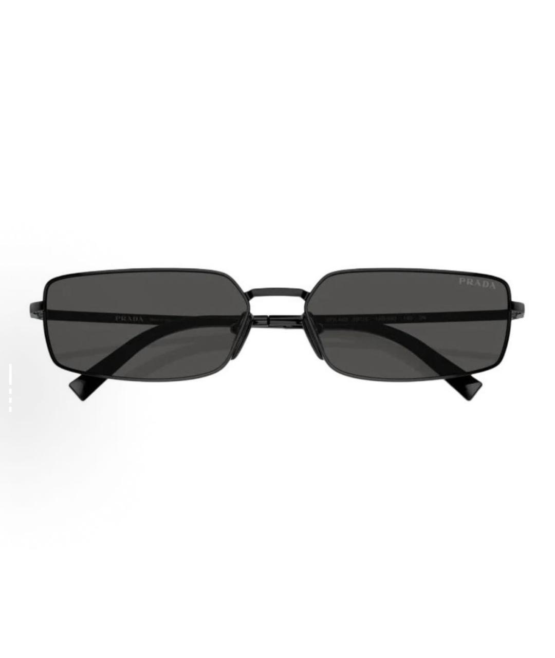 PRADA Черные металлические солнцезащитные очки, фото 5