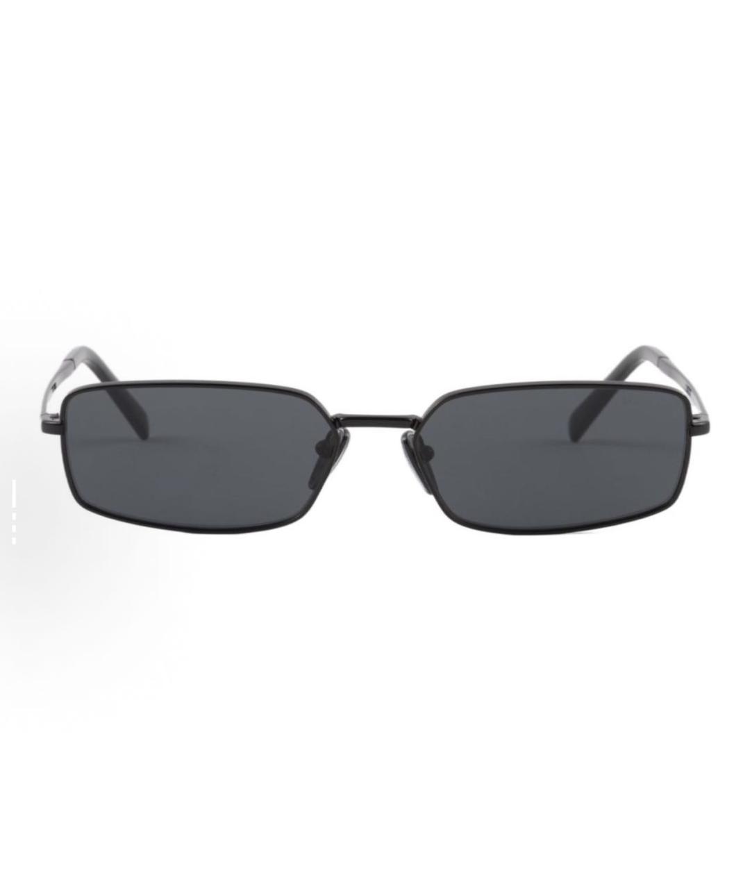 PRADA Черные металлические солнцезащитные очки, фото 2