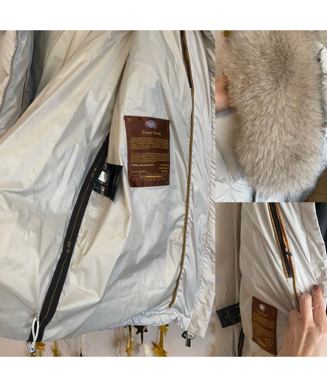 MOORER Белый пуховик, фото 4