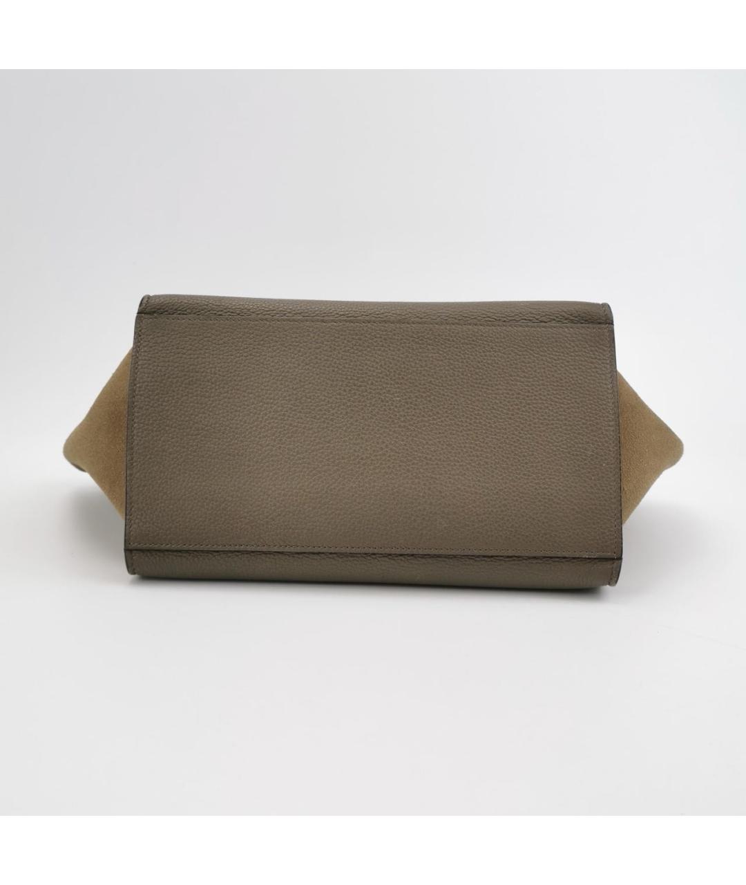 CELINE Коричневая кожаная сумка через плечо, фото 5