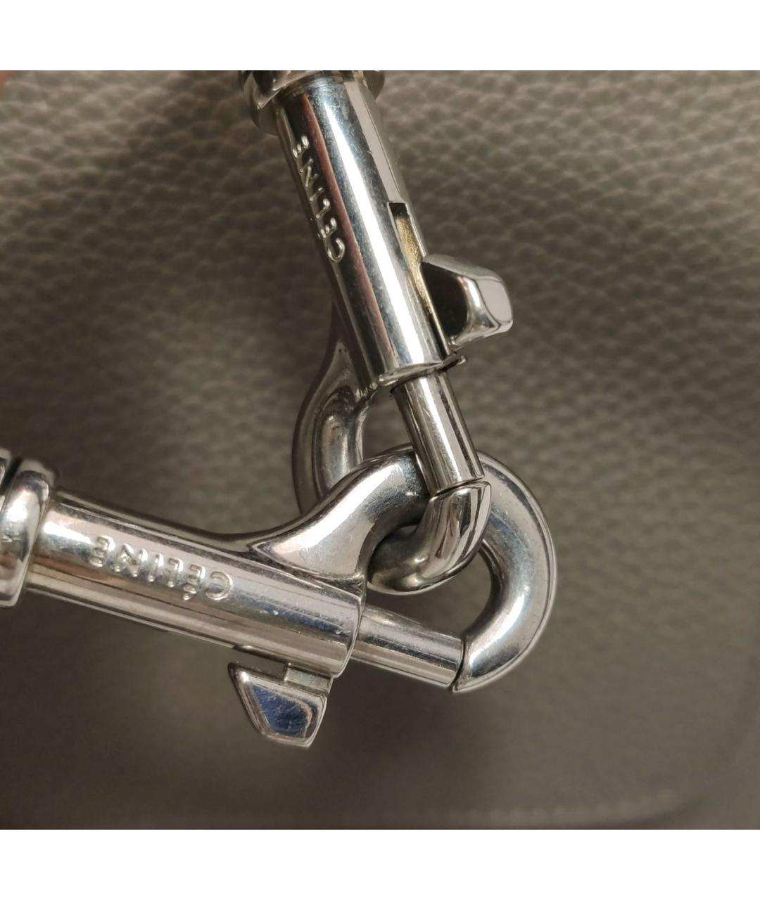 CELINE Коричневая кожаная сумка через плечо, фото 8