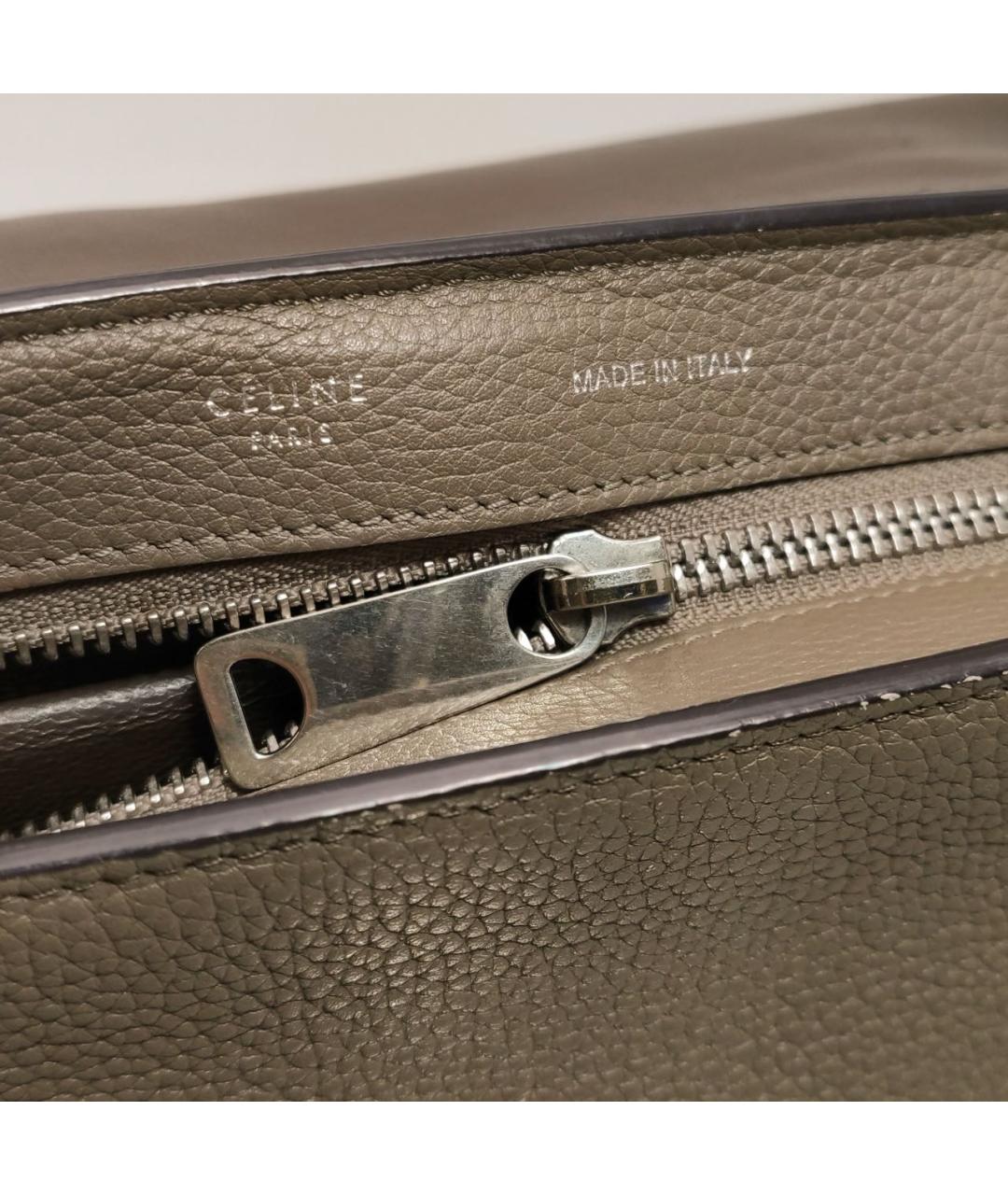 CELINE Коричневая кожаная сумка через плечо, фото 7