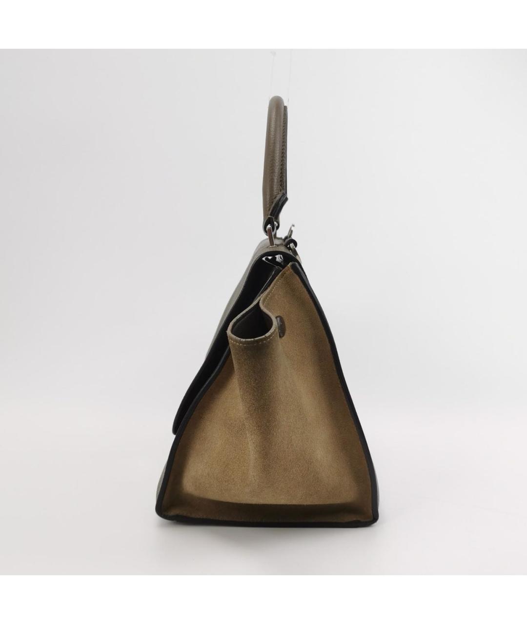 CELINE Коричневая кожаная сумка через плечо, фото 2