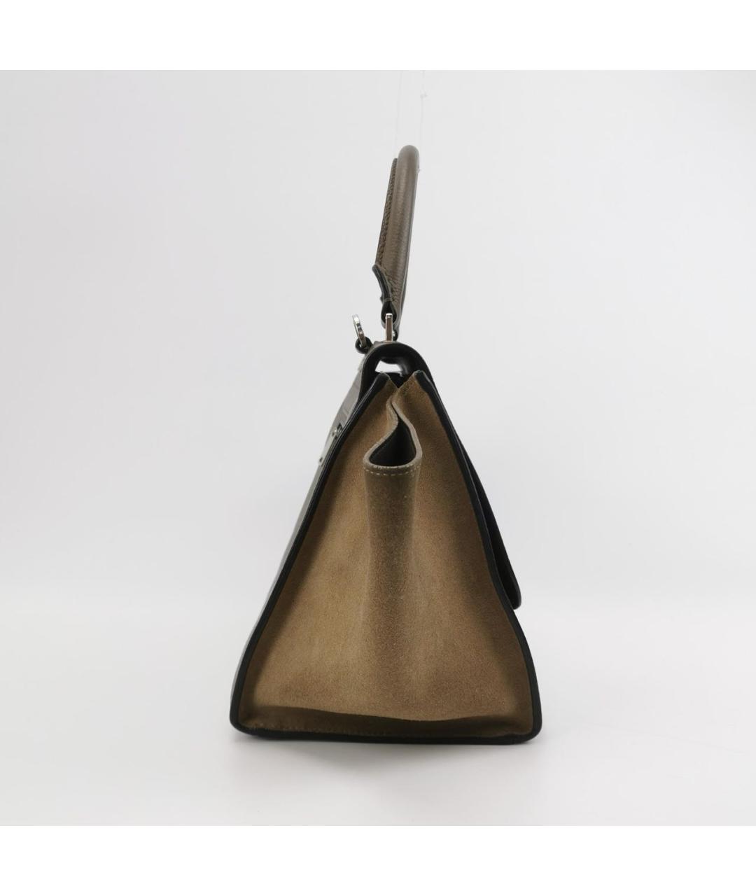 CELINE Коричневая кожаная сумка через плечо, фото 3