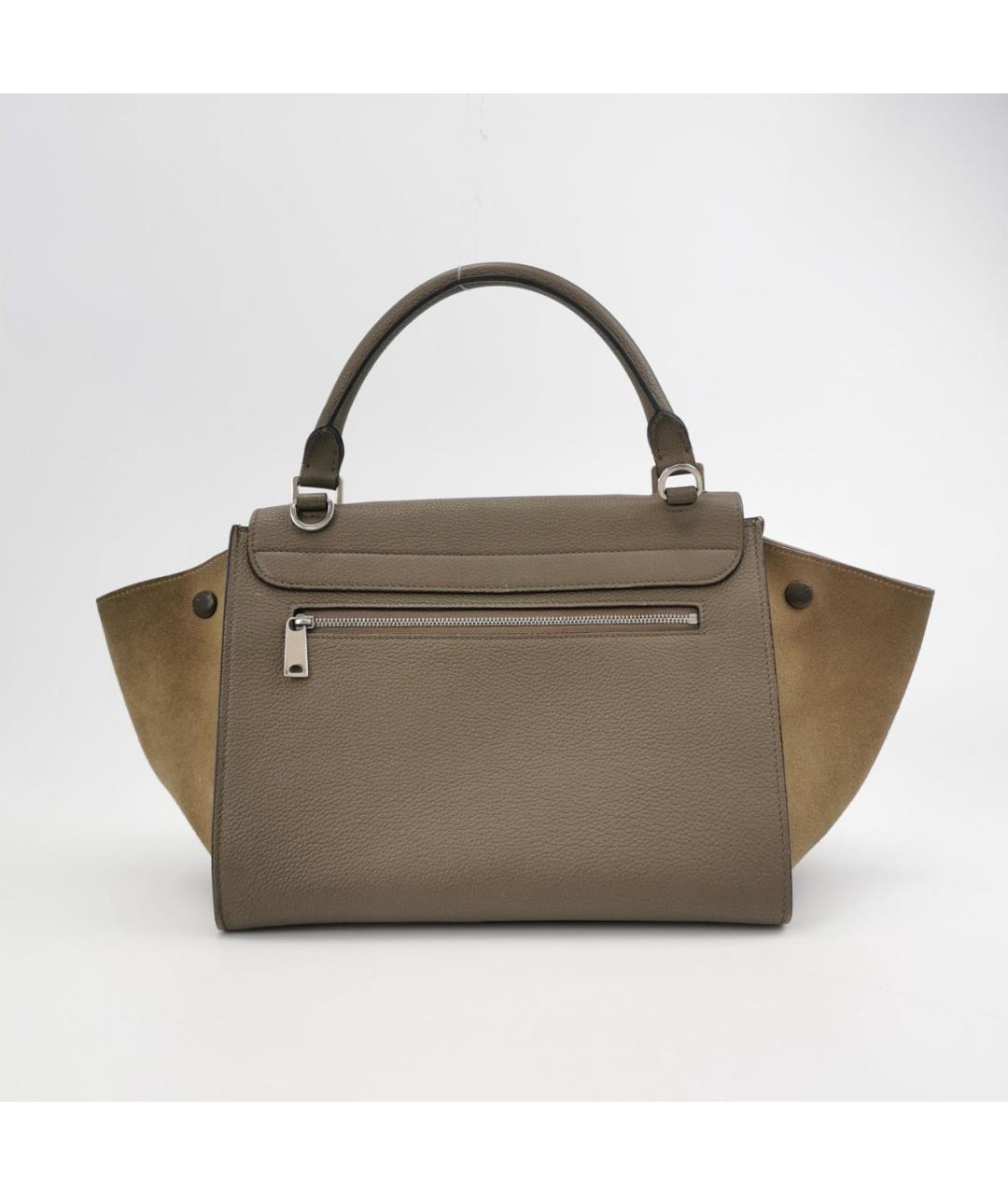 CELINE Коричневая кожаная сумка через плечо, фото 4