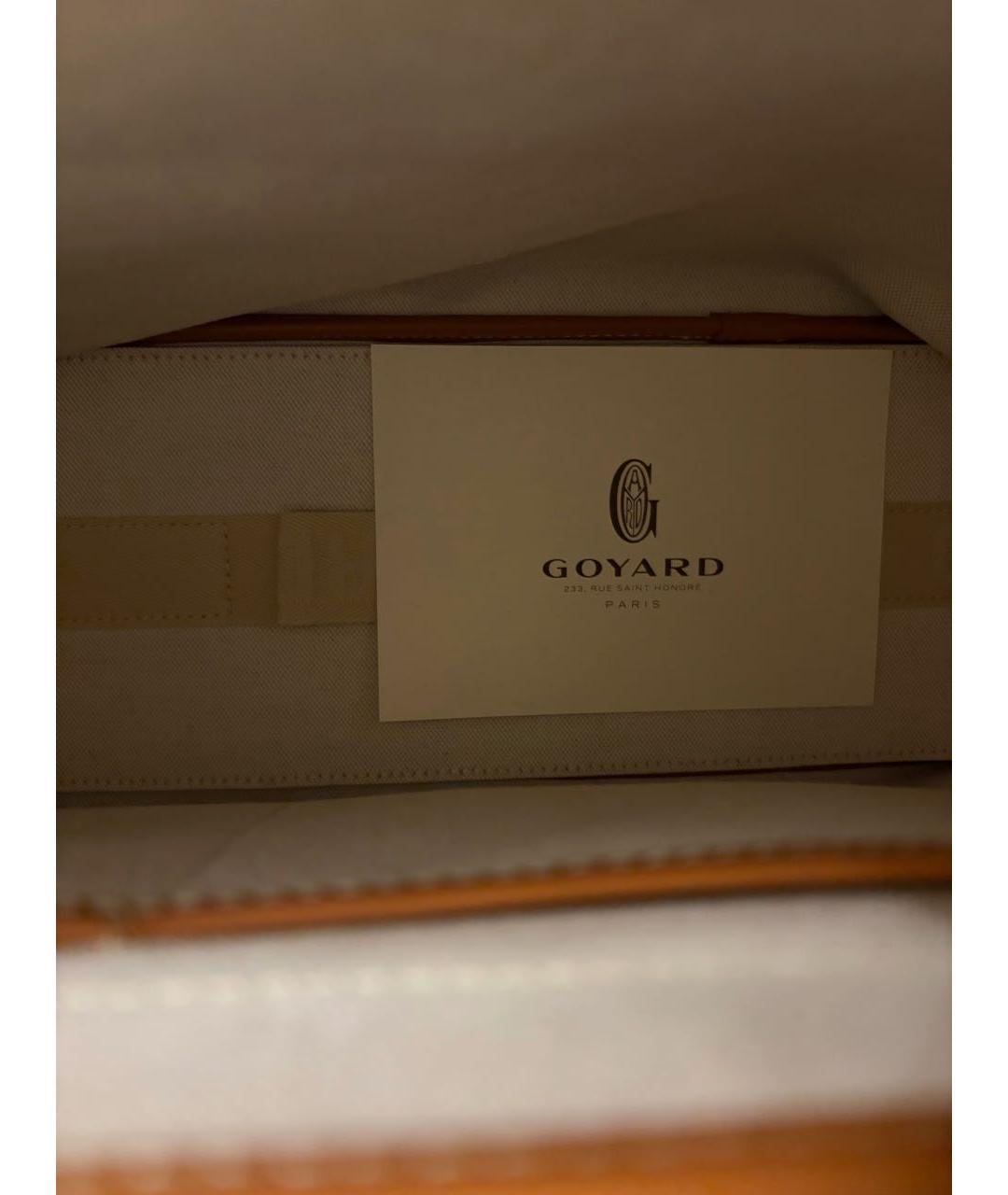 GOYARD Коричневая кожаная сумка на плечо, фото 6