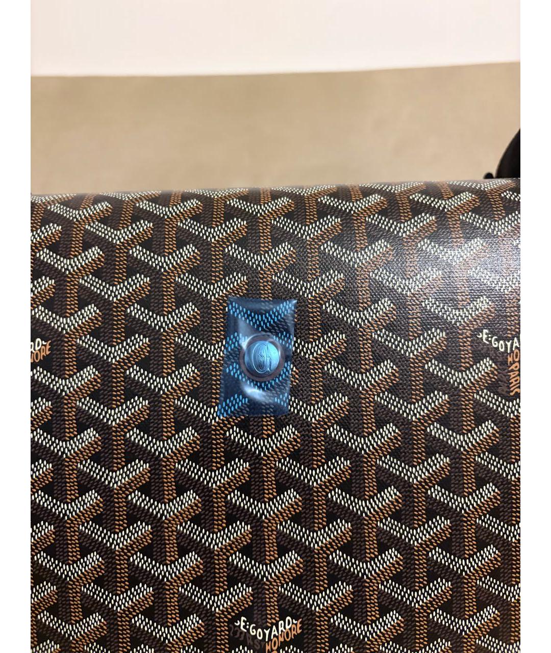 GOYARD Коричневая кожаная сумка на плечо, фото 2