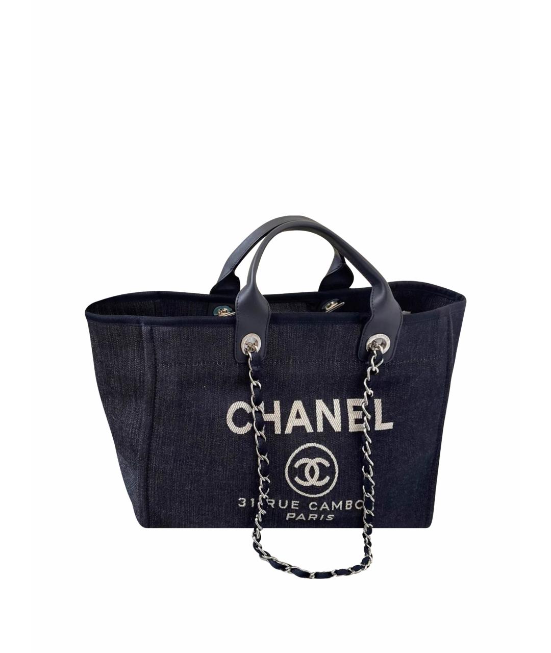 CHANEL Черная кожаная сумка тоут, фото 1