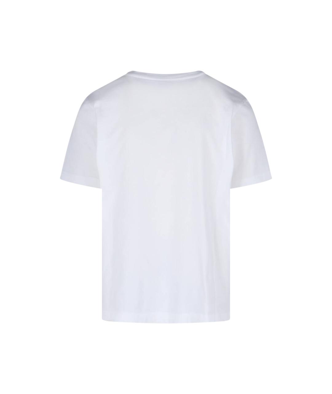 CASABLANCA Белая хлопковая футболка, фото 2