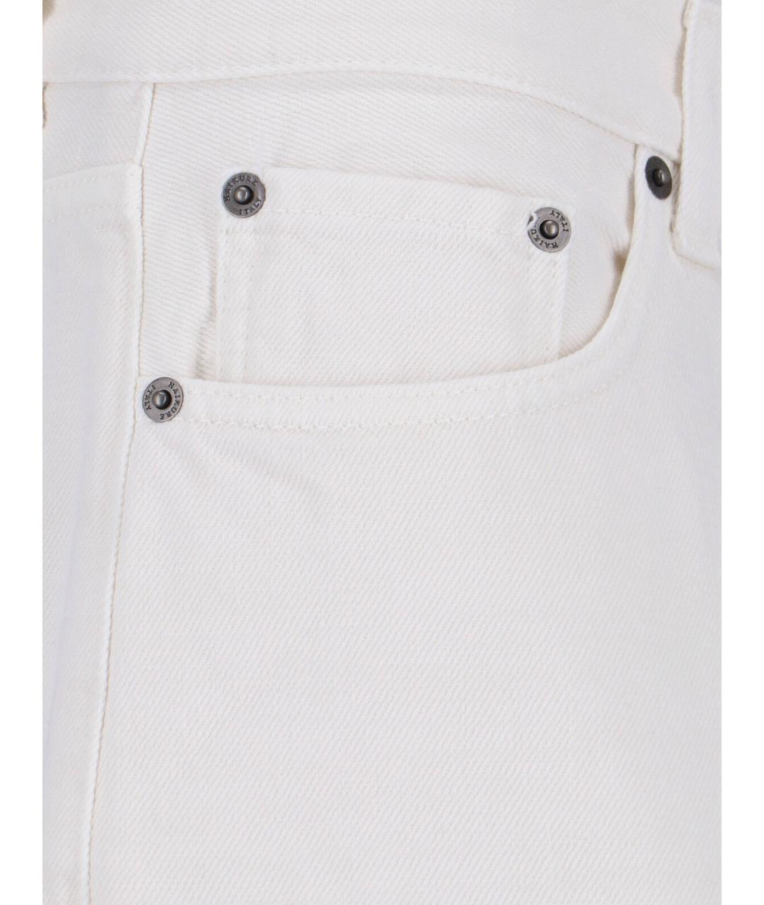 HAIKURE Белые хлопковые джинсы клеш, фото 4