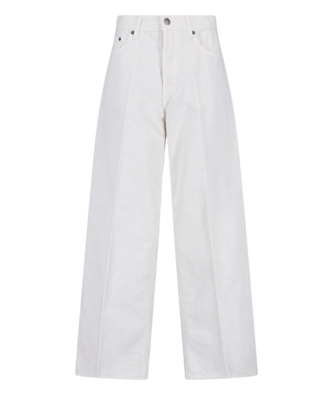 HAIKURE Белые хлопковые джинсы клеш, фото 1