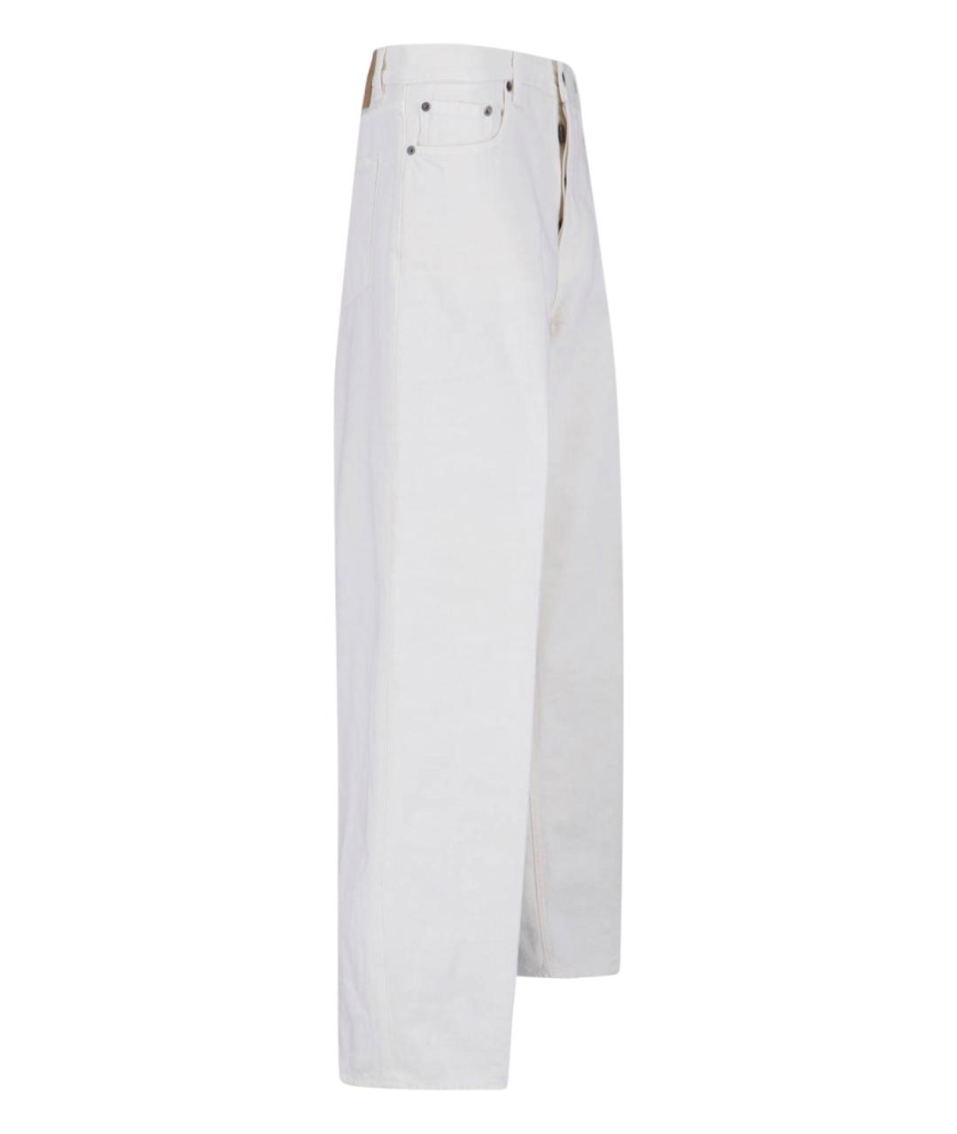 HAIKURE Белые хлопковые джинсы клеш, фото 3