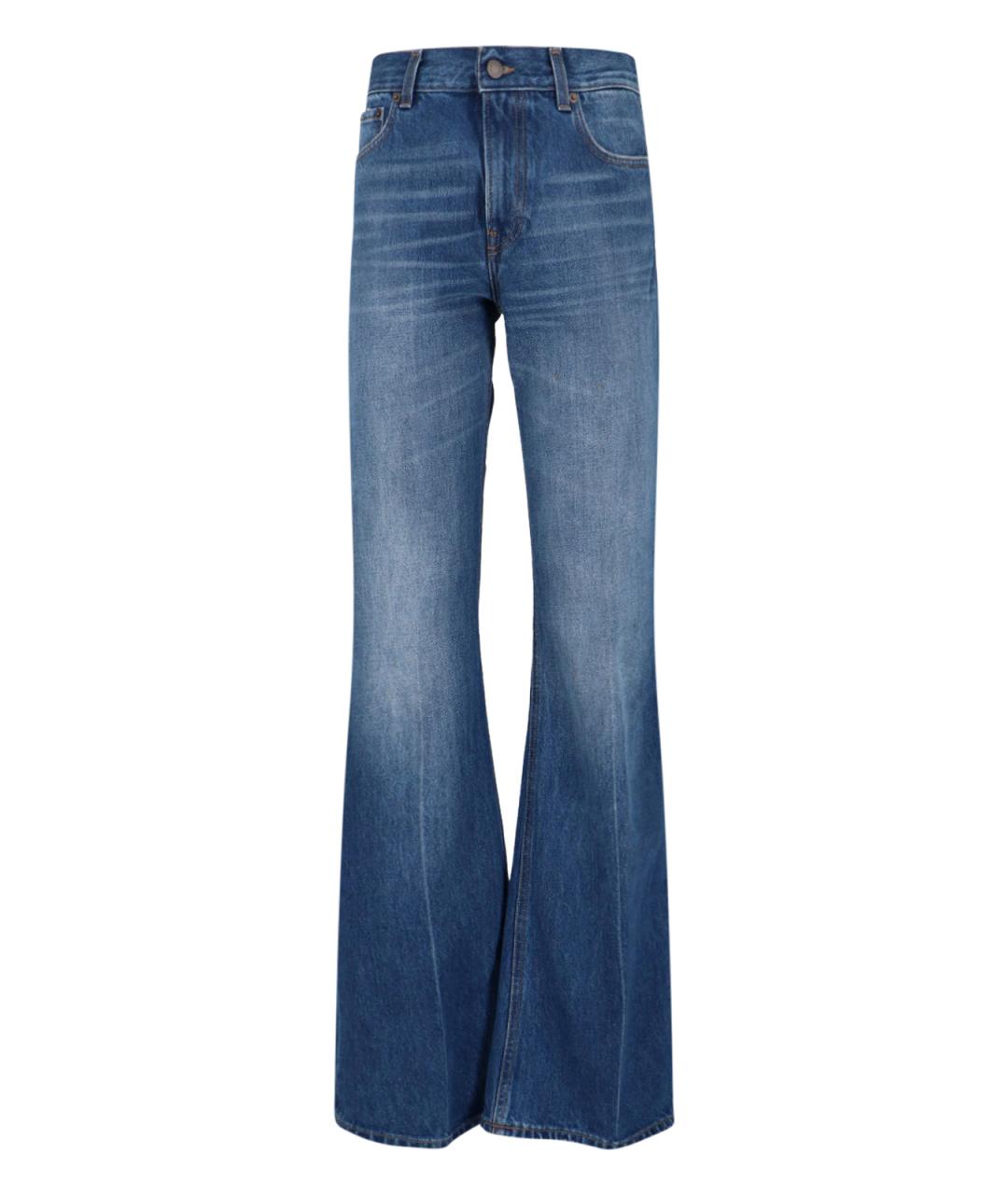 HAIKURE Синие хлопковые джинсы клеш, фото 1