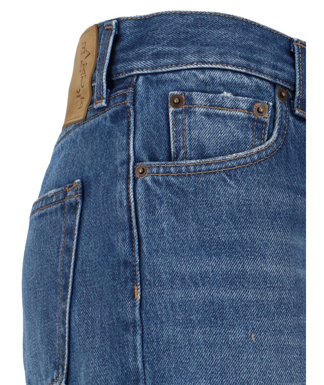 HAIKURE Синие хлопковые джинсы клеш, фото 4