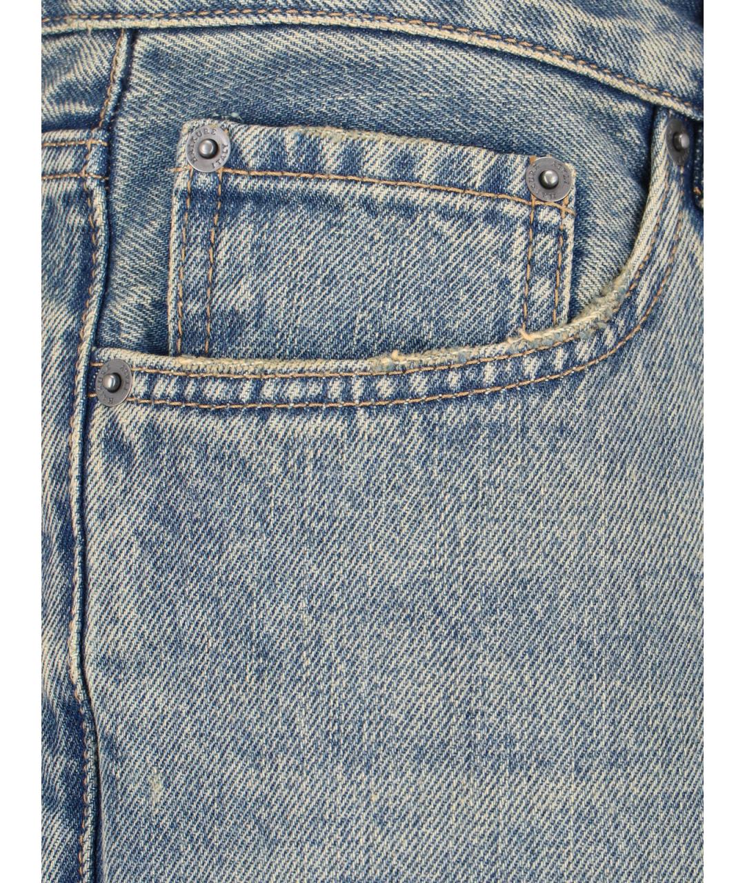 HAIKURE Синие хлопковые прямые джинсы, фото 4