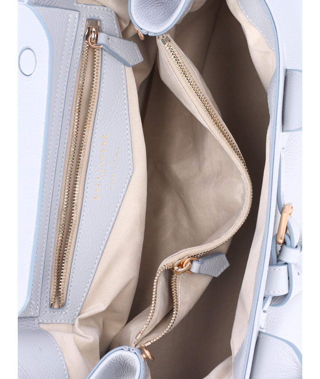 BALLANTYNE Голубая кожаная сумка тоут, фото 4