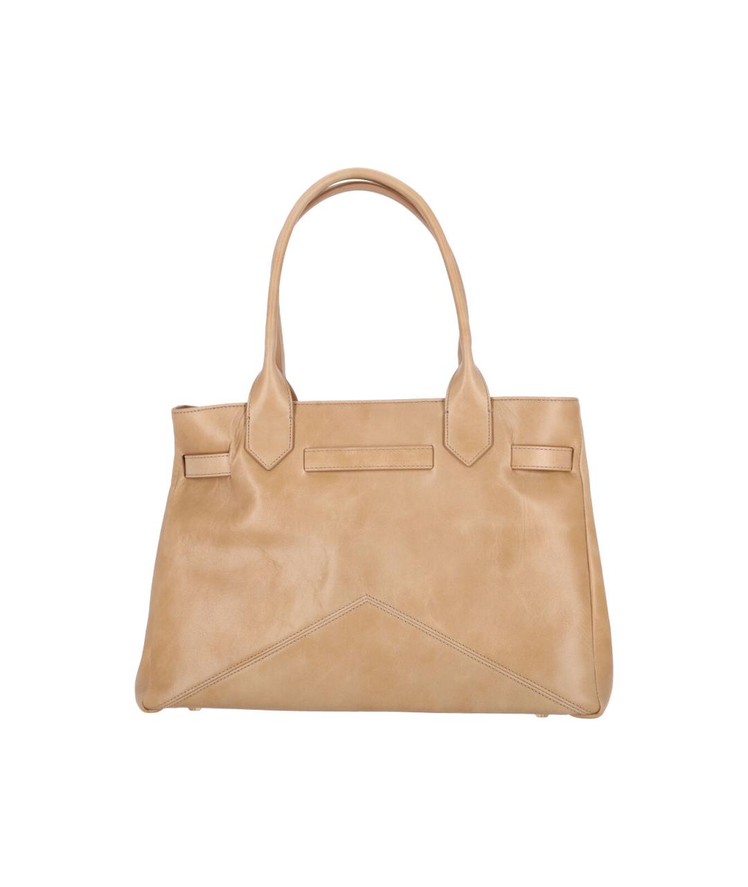 BALLANTYNE Бежевая кожаная сумка тоут, фото 3