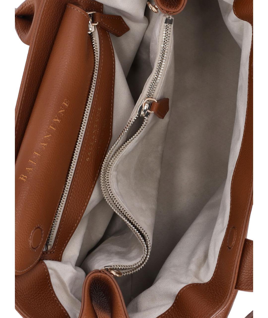 BALLANTYNE Коричневая кожаная сумка тоут, фото 4