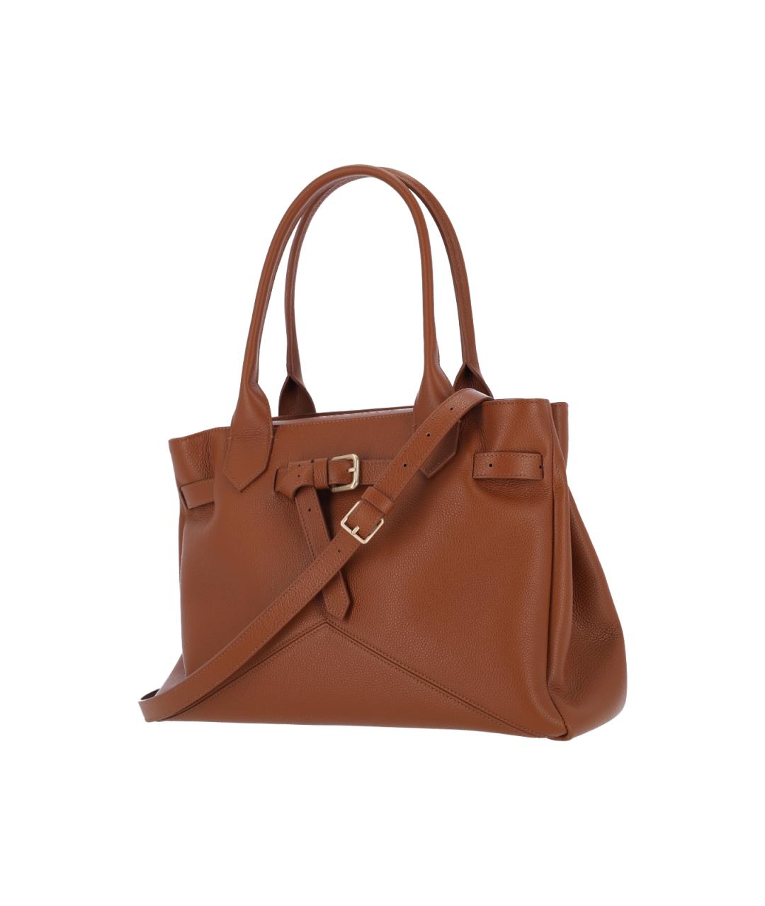 BALLANTYNE Коричневая кожаная сумка тоут, фото 2