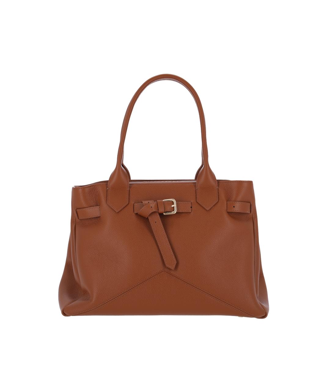 BALLANTYNE Коричневая кожаная сумка тоут, фото 1