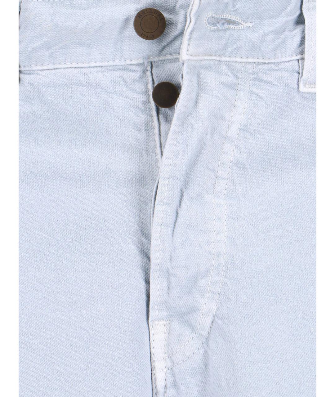 HAIKURE Голубые хлопковые прямые джинсы, фото 5