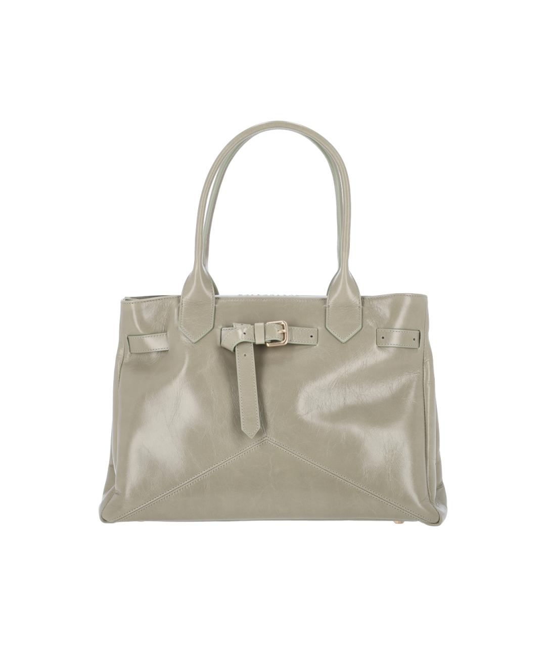 BALLANTYNE Серая кожаная сумка тоут, фото 1