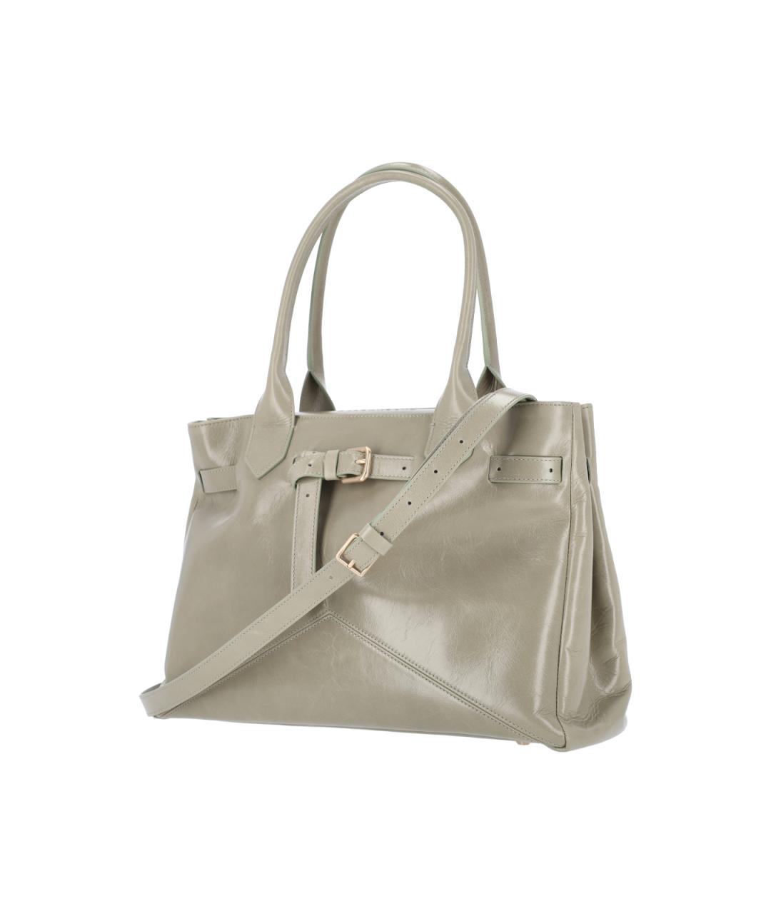 BALLANTYNE Серая кожаная сумка тоут, фото 2