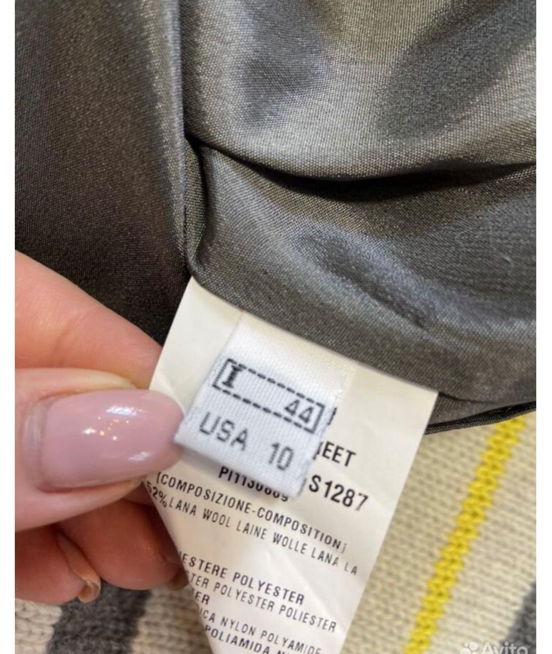 ERMANNO SCERVINO Серое шерстяное повседневное платье, фото 5