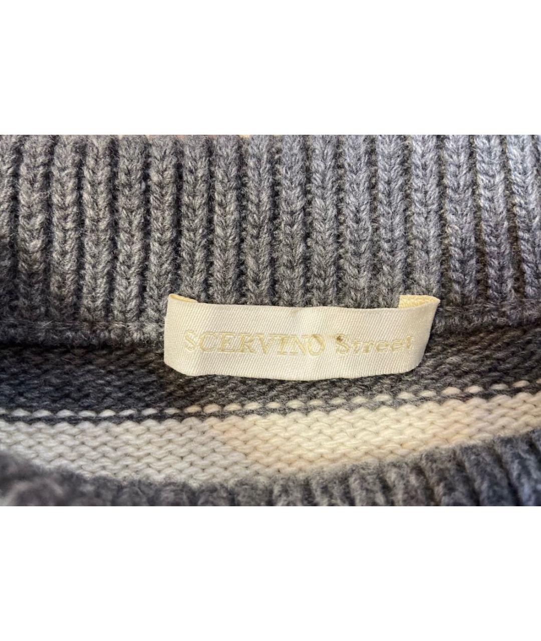 ERMANNO SCERVINO Серое шерстяное повседневное платье, фото 7