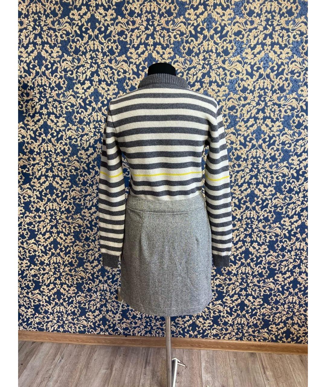 ERMANNO SCERVINO Серое шерстяное повседневное платье, фото 2