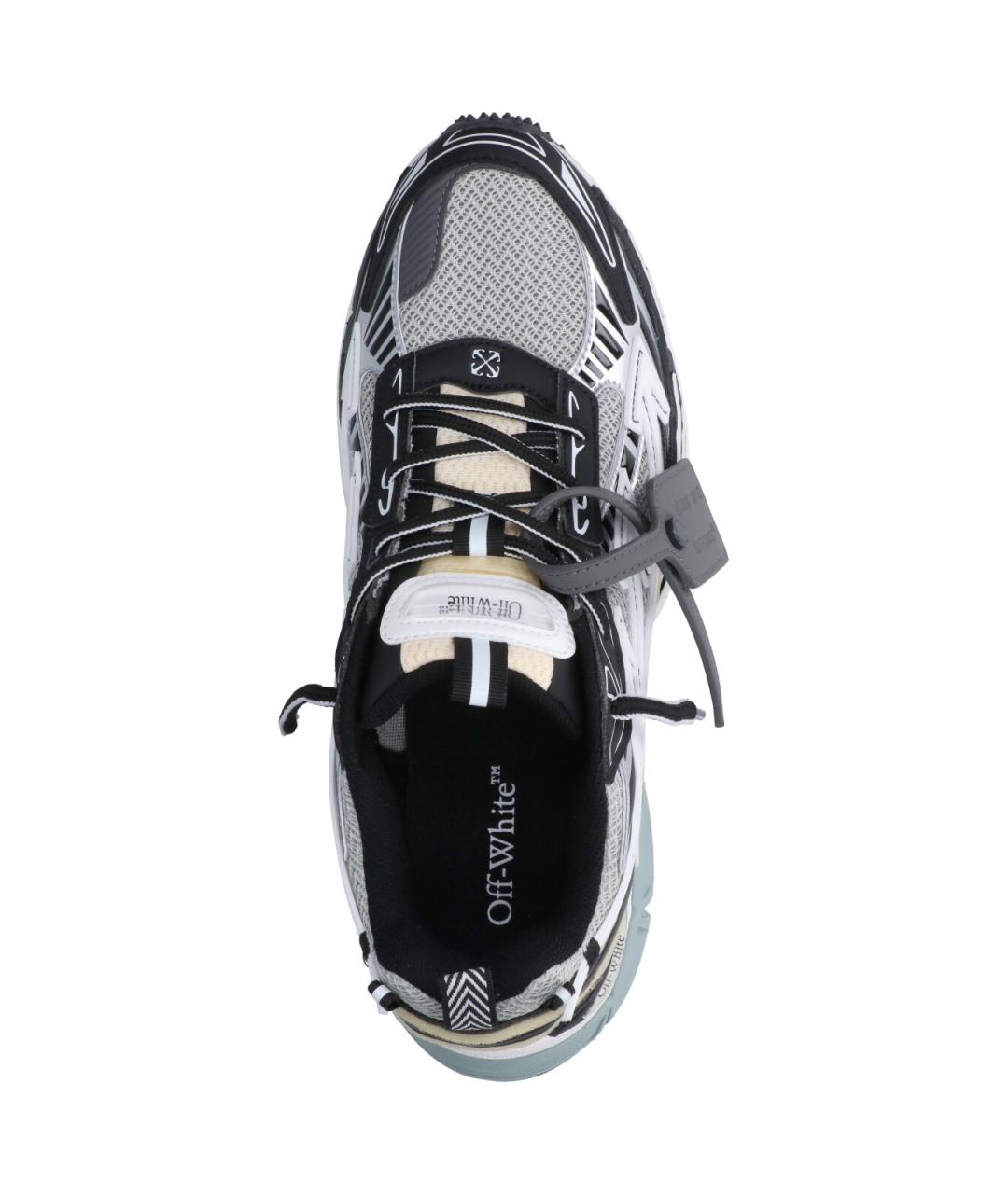 OFF-WHITE Серые текстильные низкие кроссовки / кеды, фото 5