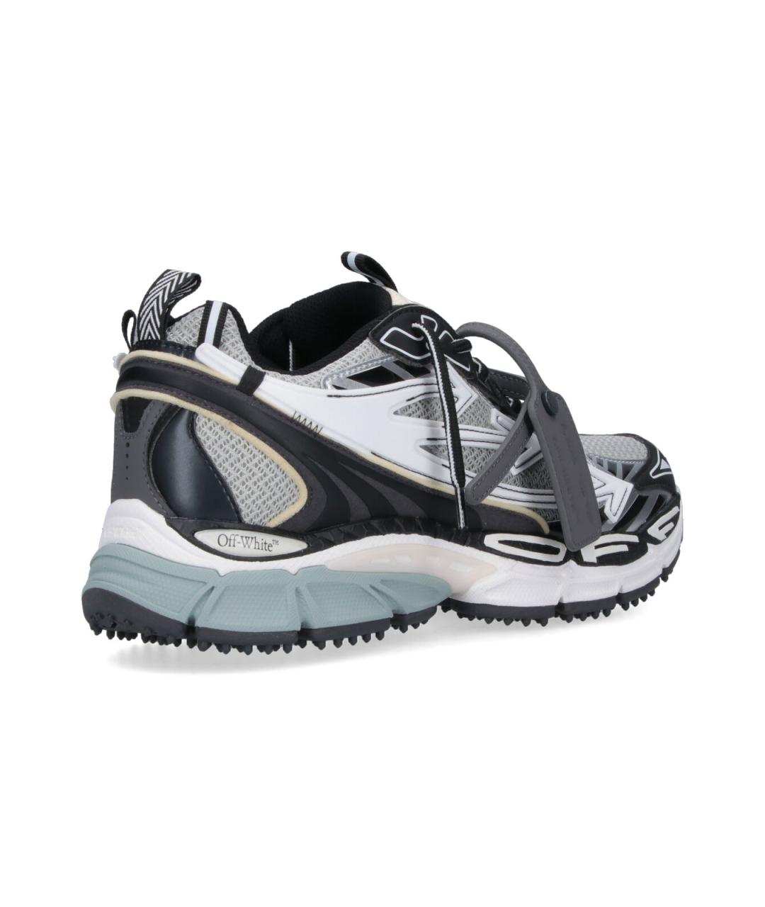 OFF-WHITE Серые текстильные низкие кроссовки / кеды, фото 4