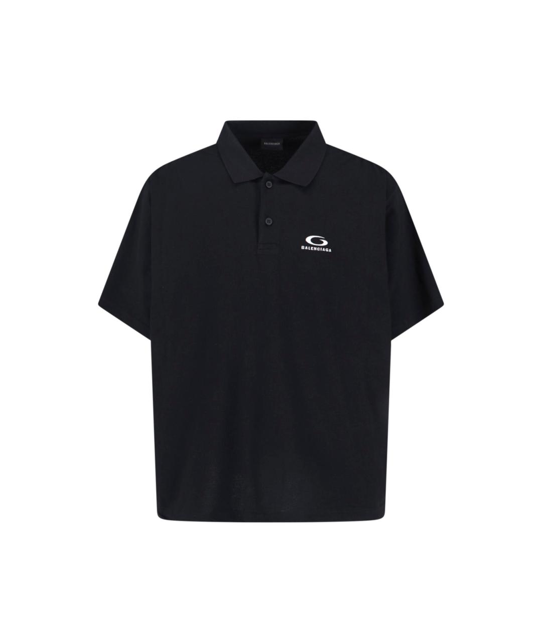 BALENCIAGA Черная хлопковая футболка, фото 1