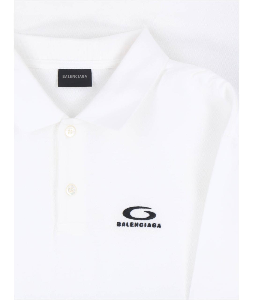 BALENCIAGA Белая хлопковая футболка, фото 3
