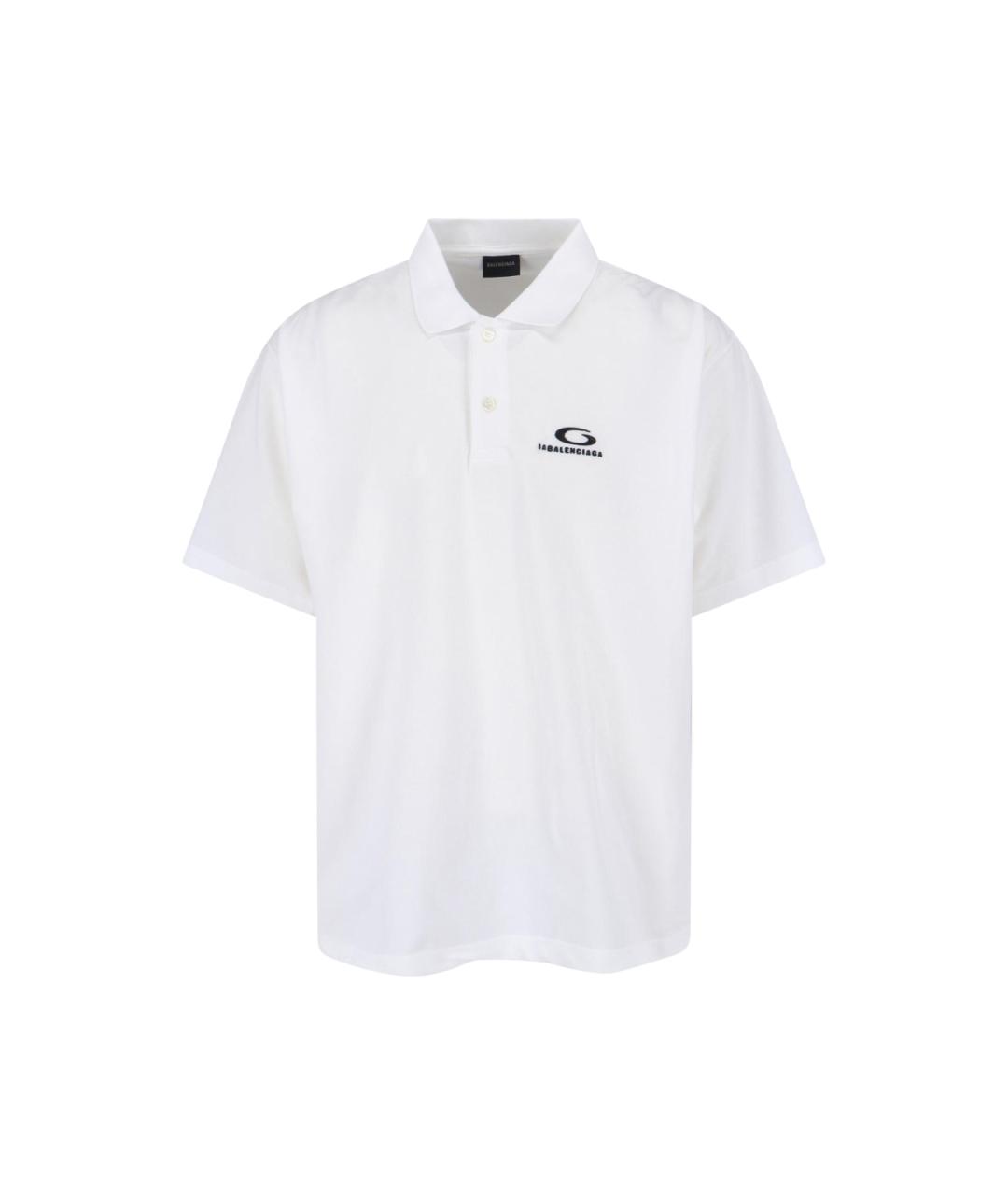 BALENCIAGA Белая хлопковая футболка, фото 1