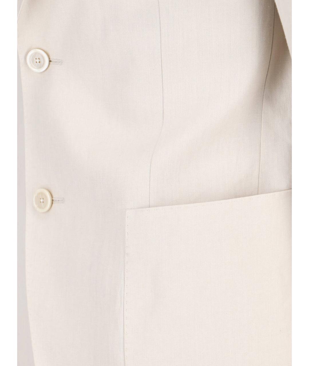 LARDINI Белый льняной пиджак, фото 4