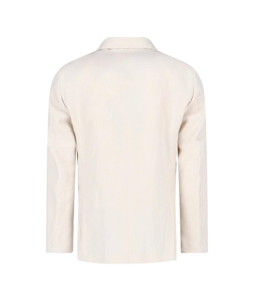 LARDINI Белый льняной пиджак, фото 2