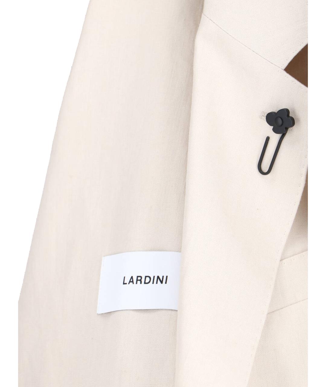 LARDINI Белый льняной пиджак, фото 3