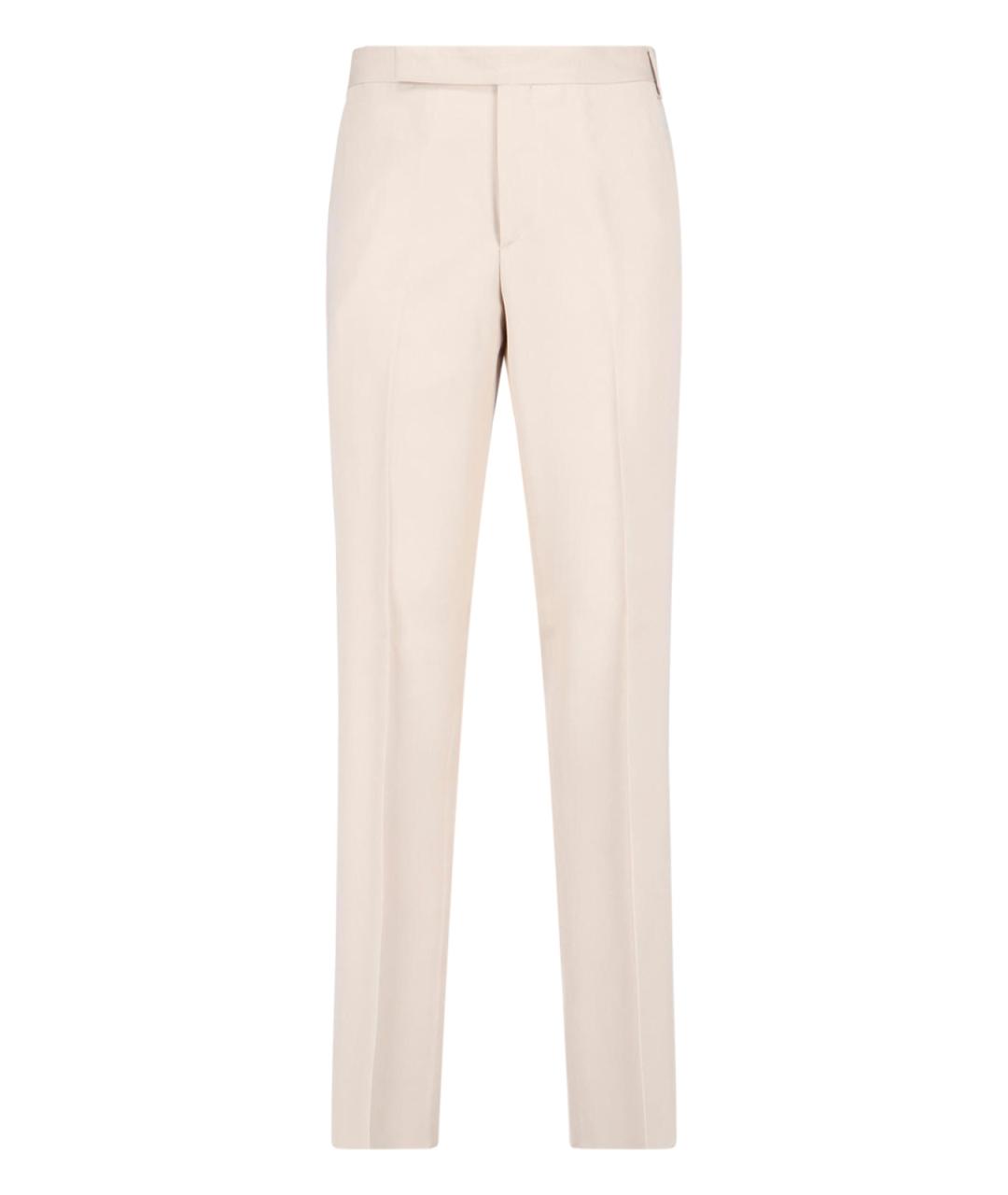 LARDINI Белые вискозные повседневные брюки, фото 1