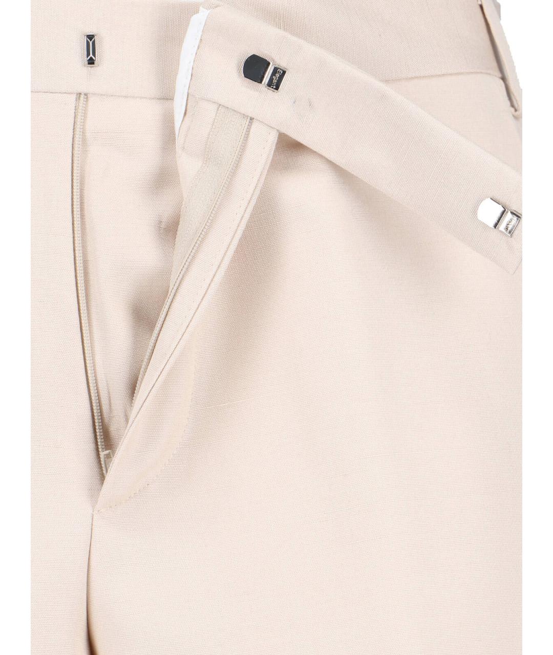 LARDINI Белые вискозные повседневные брюки, фото 5