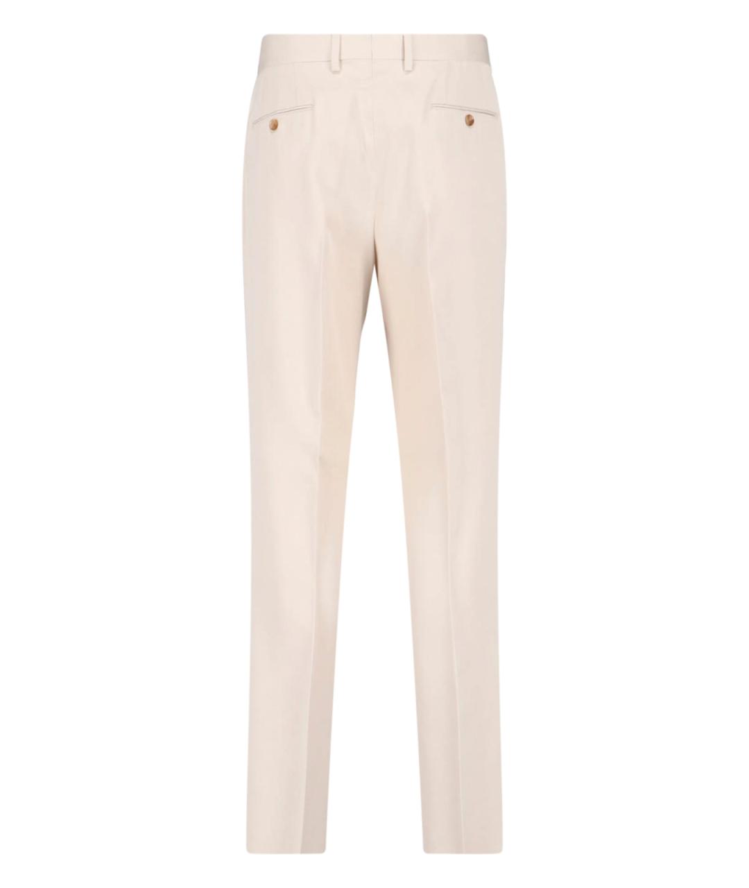 LARDINI Белые вискозные повседневные брюки, фото 2