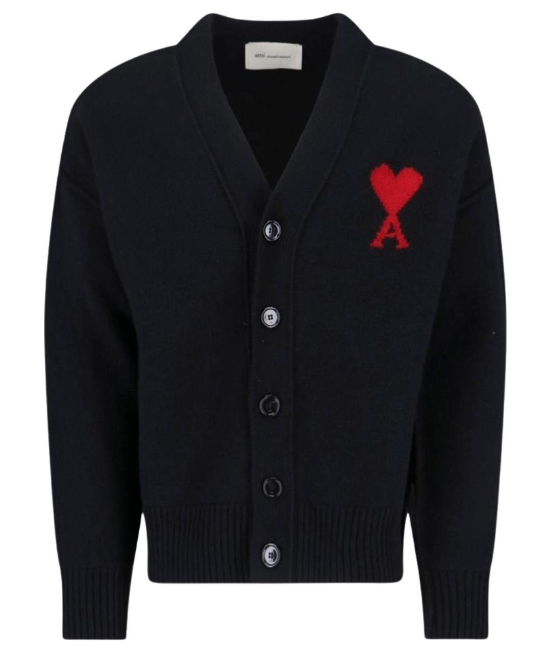 Ami Paris Черный шерстяной кардиган, фото 1