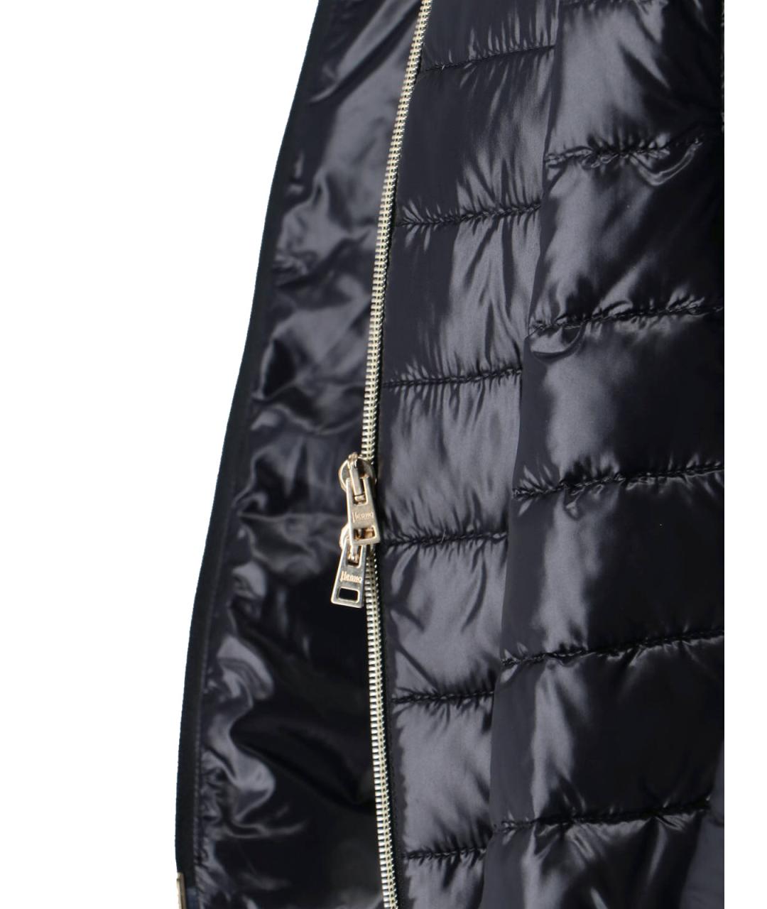HERNO Черный полиамидовый пуховик, фото 5