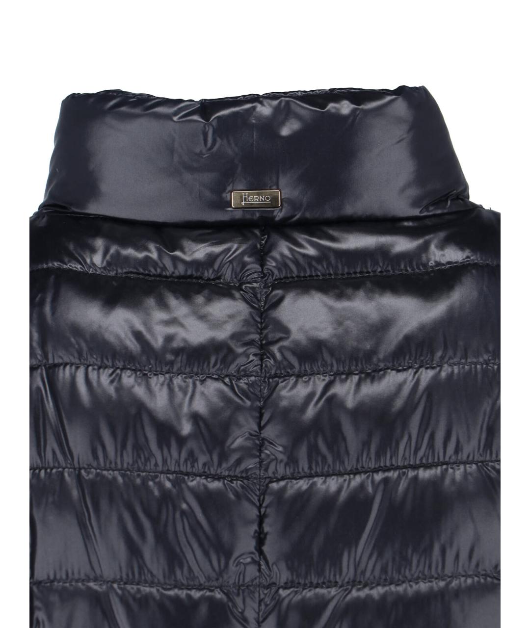 HERNO Черный полиамидовый пуховик, фото 3