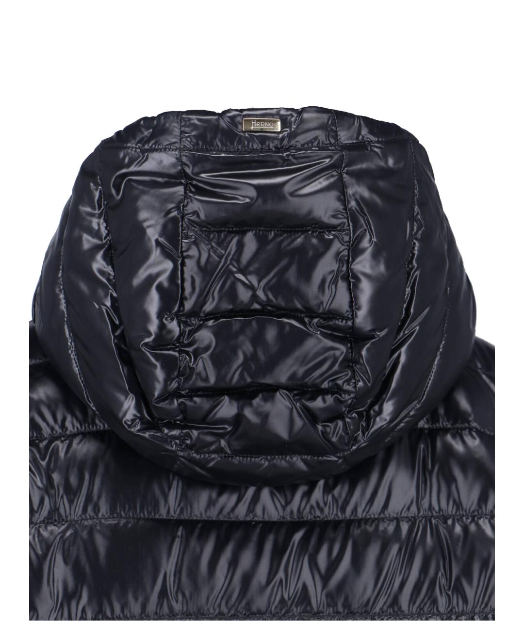 HERNO Черный полиамидовый пуховик, фото 3