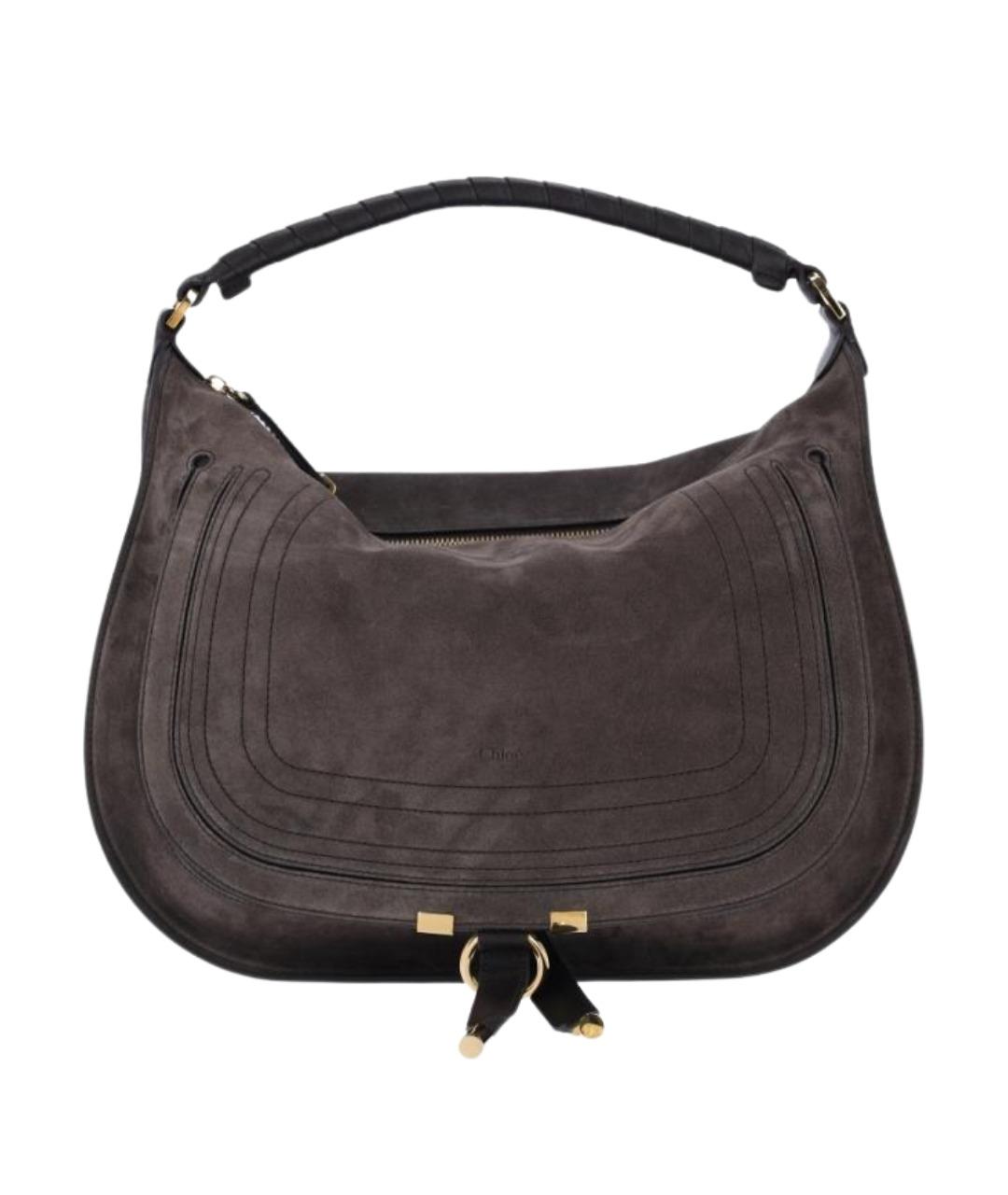 CHLOE Коричневая замшевая сумка через плечо, фото 1