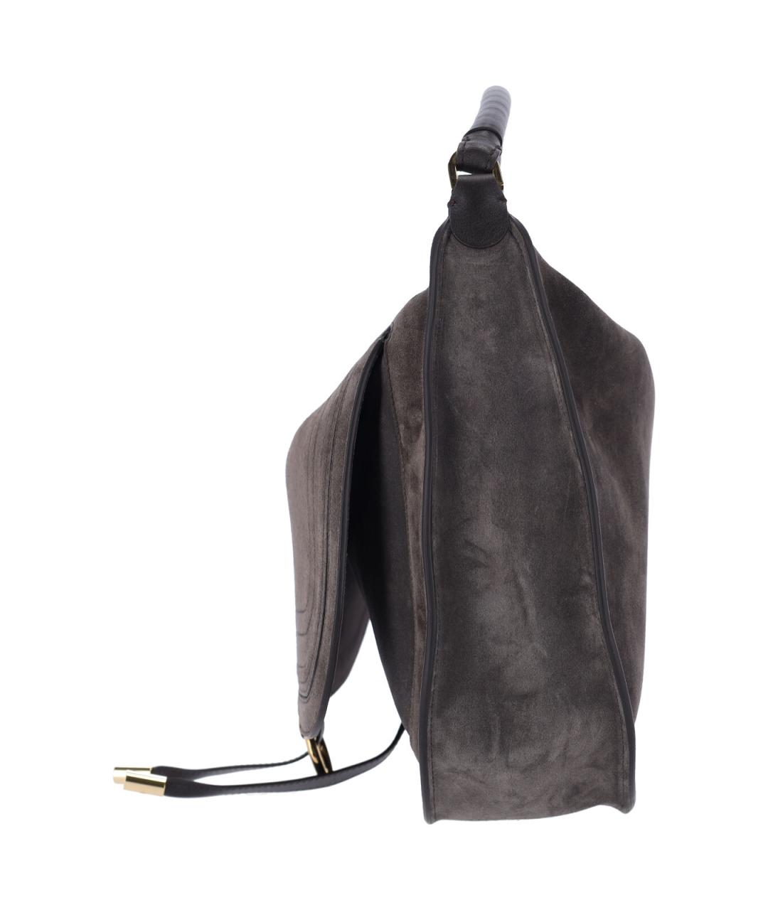 CHLOE Коричневая замшевая сумка через плечо, фото 5