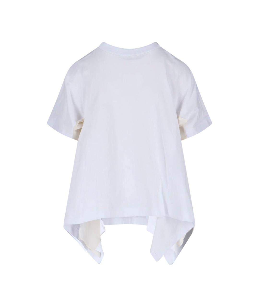 SACAI Белая хлопковая футболка, фото 2