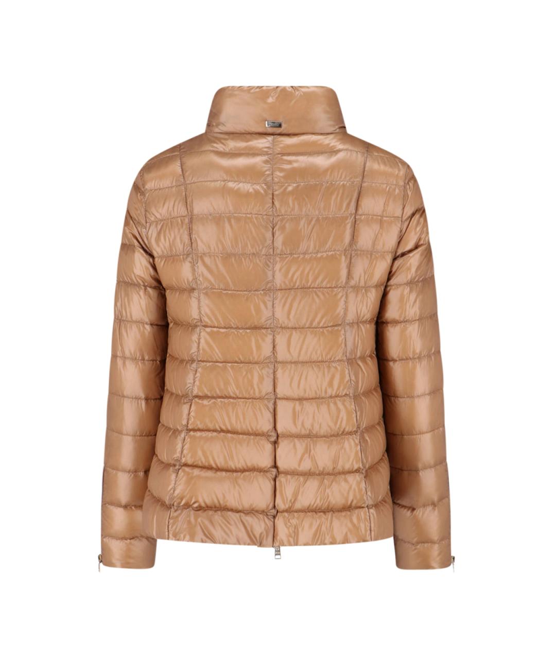 HERNO Коричневый полиамидовый пуховик, фото 2