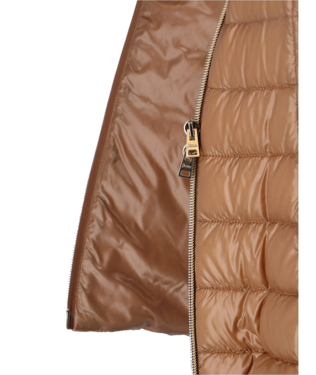 HERNO Коричневый полиамидовый пуховик, фото 5